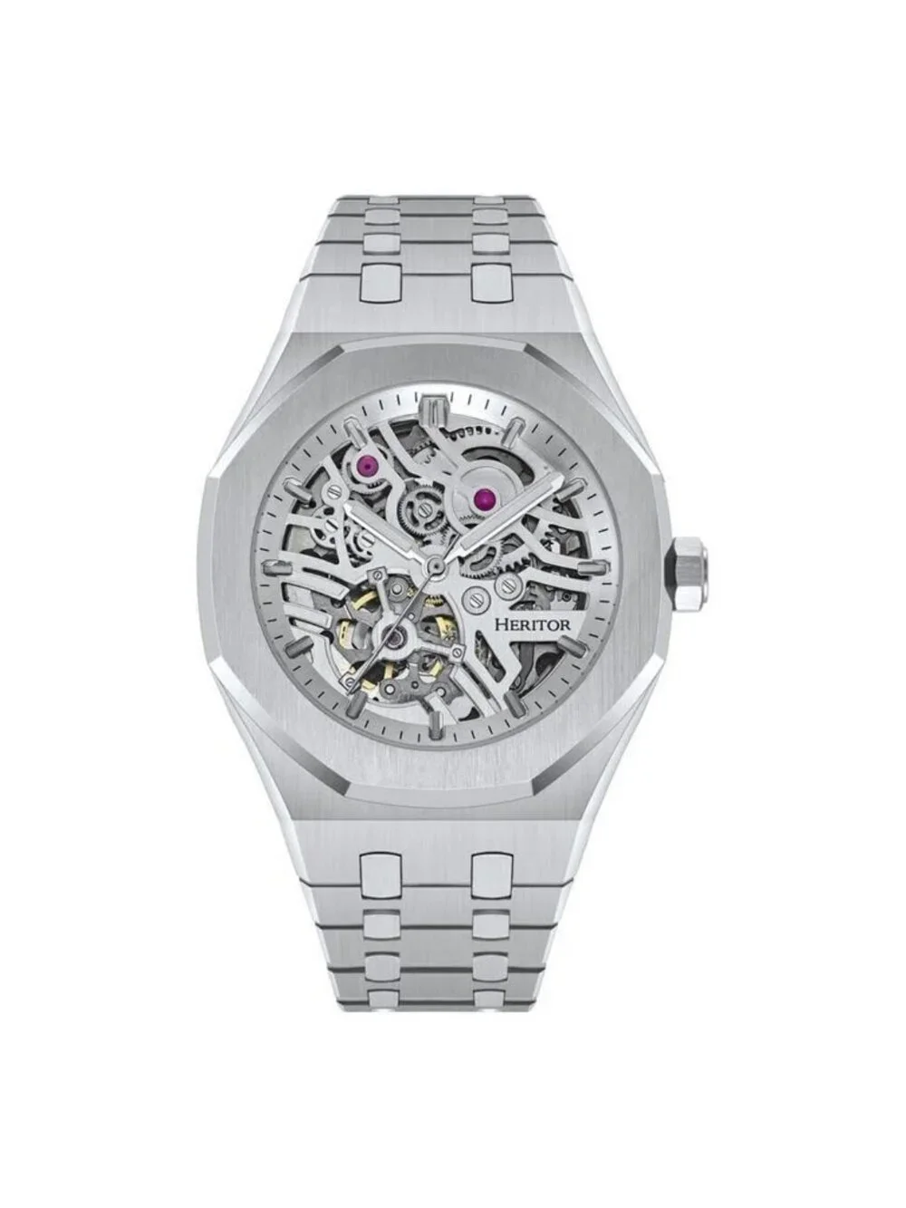 NWT Heritor Augustine Automatic Silver Dial Men's Watch